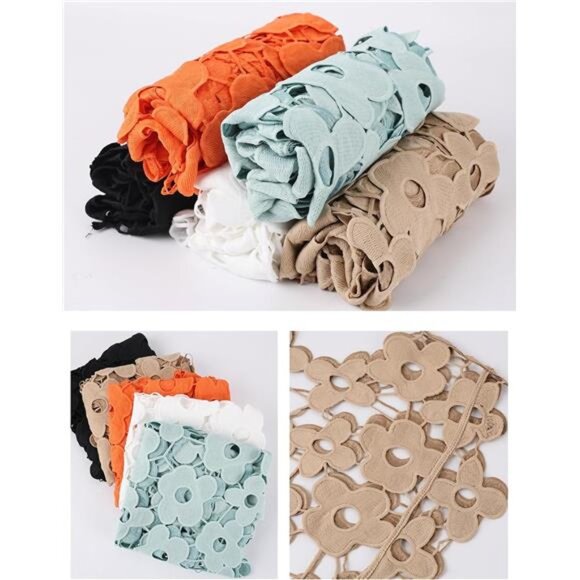 Women's Hollow Out Floral Lace Vest Sleeveless Crewneck Crochet Cover - Picture 6 of 6